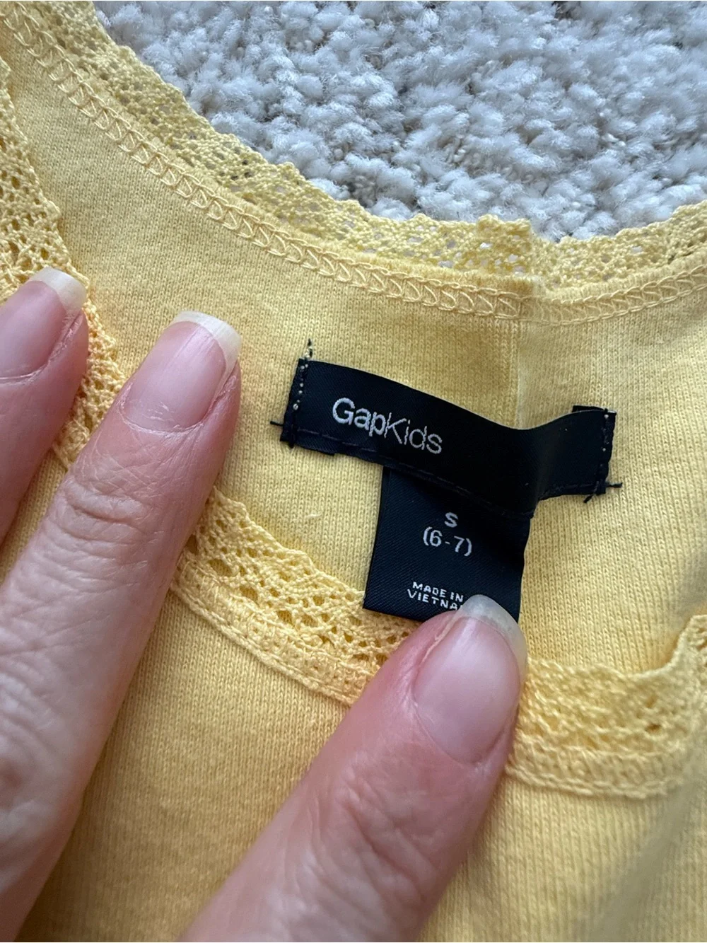 GAP kids girls yellow sleeveless tank top small 6 7 NWT